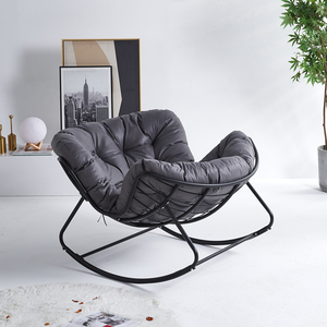 <span class=keywords><strong>Chaise</strong></span> berçante de <span class=keywords><strong>jardin</strong></span> en métal moderne pour intérieur/extérieur <span class=keywords><strong>Chaise</strong></span> longue à bascule de détente pour adultes - Product Image 2