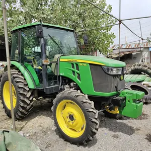 중고 농업 트랙터 Deere 75HP 트랙터 미니 4x4 운전실 및 프론트 로더 포함