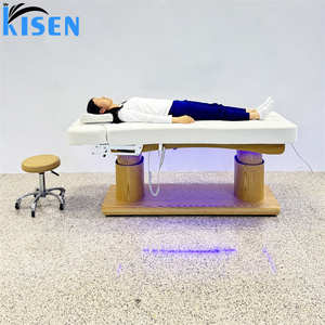 Kisen Luxury Electric Curved Eyelash <b>Bed</b> Base with <b>LED</b> 4 Motor Electric Beauty Massage <b>Bed</b> Facial Spa <b>Bed</b> for Salon Furniture - Product Image 5