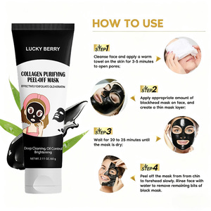 Tinh Khiết Tự Nhiên Bùn Hình Thức Khuôn Mặt Mũi Lỗ Chân Lông Mụn Trứng Cá Làm Sạch Sâu Mụn Đầu Đen Remover Than Peel Off Mặt Nạ Trên Khuôn Mặt - Product Image 3