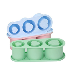 Riutilizzabile in Silicone fai da te a forma di cuore a casa strumento per creare blocchi di ghiaccio facile da rilasciare Logo personalizzato in Silicone cubo di congelamento stampi per ghiaccio - Product Image 3