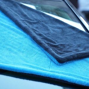 Serviette de séchage rapide en microfibre à double torsion, grande taille, sans bords, pour l'entretien et le nettoyage des voitures - Product Image 4