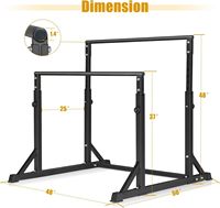 IUNNDS Estación de Ejercicio Multifuncional Personalizada Unisex con Barra Paralela y Soporte para Flexiones Ajustable en Altura, Capacidad de 150 kg