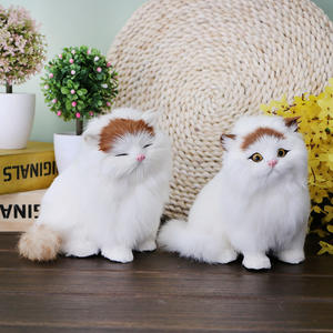 Estatua de Gato Persa de lujo hecha a mano para decoración del hogar, gato gordo esponjoso, 3 poses, <span class=keywords><strong>ojos</strong></span> sentados, abiertos/<span class=keywords><strong>cerrados</strong></span>, perfecto cumpleaños, Ramadán, Animal - Product Image 5