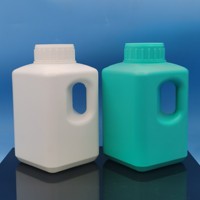 En stock – Bidon vide en plastique HDPE de 500 ml, 1 L, 1,5 L, 2 L pour poudre, dissolvant chimique, emballage, purificateur d'eaux usées, conteneur vide
