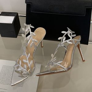 Chaussures de luxe pour femme, talons aiguilles en cristal et plexiglas, pour mariage et soirée, collection 2025, dernières tendances - Product Image 3