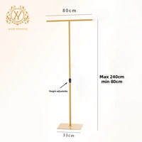 Nuevo Soporte de Hierro en Forma de T para Decoración de Bodas, Soporte para Cortinas de Tela, Poste Telescópico, Exhibidor de Fondo de Bienvenida