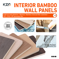 Panneau mural en bambou résistant à l'humidité et aux chocs, personnalisé OEM/ODM, en charbon de bambou, pour espaces commerciaux – Vente en gros usine