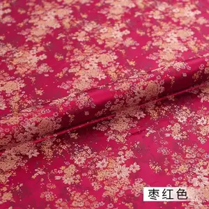 Brocade Damask Silk Clothing Fabric Satin Flower Fabrics For Gown Eye Mask Pillow Case Set Scrunchies Pajama Somali Dirac Fabric