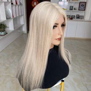 Nouveauté YF-2408 # Topper mono 18A/60 en cheveux humains, base mono avec tissage, pour femmes, cheveux vierges européens, cuticules alignées - Product Image 3