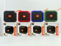 Mini haut-parleur Bluetooth sans fil avec éclairage LED RGB et fonction Airplay, puissance de sortie 5W, fonctionne sur batterie, avec horloge