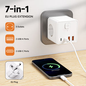 مقبس حائط مكعب عالي الأداء جديد لسلامة الأطفال بـ 3 مواضع (10 أمبير/240 فولت) أوروبي/ألماني 7 في <span class=keywords><strong>1</strong></span> - Product Image 5