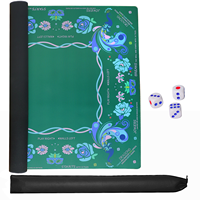 Tapete de Mahjong Plegable de Caucho Natural, Color Verde Oscuro, Estilo Americano de Lujo Moderno, Personalizable y Portátil para Entretenimiento de Póker
