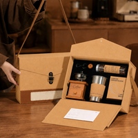 Set Hadiah Ramah Lingkungan dari Gabus dengan Logo Kustom, Perlengkapan Kopi Retro Kreatif dengan Buku Catatan, Bingkai Foto, dan Lampu Buku untuk Peringatan Hari Jadi Perusahaan