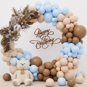 <span class=keywords><strong>Kit</strong></span> d'arche de guirlande de ballons marron café bleu, ours en peluche, pour baby shower, révélation de sexe et décoration de fête d'anniversaire, fournisseur depuis 11 ans - Product Image 4