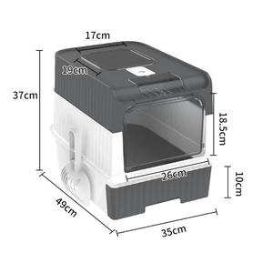 Caixa de Areia para Gatos Extra Grande de Plástico Premium OEM/ODM com Paredes Altas e Pá Reforçada para Uso Doméstico - Product Image 5
