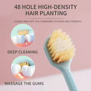 Lot de 5 brosses à dents à poils souples de couleur dopamine de haute qualité pour adultes, <span class=keywords><strong>prix</strong></span> bas, en stock, vente directe - Product Image 2