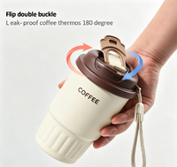 Mug à café isotherme en acier inoxydable de 13 oz, gobelet isotherme à double paroi en acier inoxydable pour le bureau et la maison