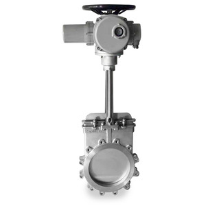 Vanne à couteaux manuelle industrielle PN10/16 DN300 en acier inoxydable CF8M à bride, pour le contrôle de l'eau, 12 pouces SS K - Product Image 2