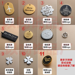 Étiquettes personnalisées pour animaux de compagnie en acier inoxydable couleur or avec gravure laser du logo, accessoires pendentifs - Product Image 1