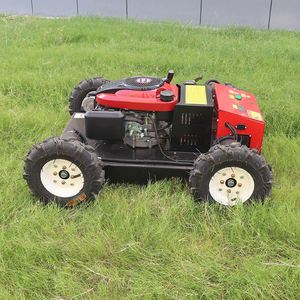 Tondeuse à gazon robotisée tout-terrain 4 roues télécommandée, motorisée à essence et électrique, à braquage zéro et autopropulsée - Product Image 3