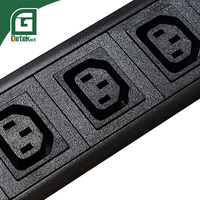 GETEKnet Unité de distribution d'alimentation intelligente (PDU) 6 ports 220V-250V 16A 1.5U*19'' avec prise C13 et câble d'alimentation allemand de 1,8m