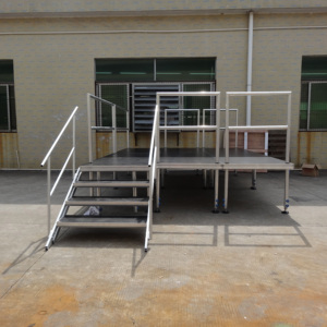 Escenario Móvil Ligero de Aluminio con Plataforma Antideslizante para Eventos de DJ al Aire Libre, Fácil de Montar y Desmontar, No Requiere Electricidad - Product Image 3