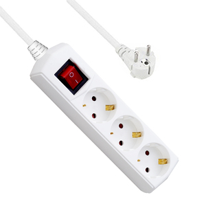 ปลั๊กพ่วง GS แบบ 6 ช่อง มีสายดิน มาตรฐาน EU พร้อมสายไฟยาว 1.5/2/3/5 เมตร สำหรับเครื่องใช้ไฟฟ้าภายในบ้าน - Product Image 4