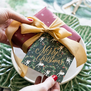 Biglietti Regalo Natalizi Personalizzati di Lusso con Stampa in Lamina d'Oro, Biglietti di Auguri per le Feste, Etichette Personalizzate, Confezioni Stampate, Biglietti di Ringraziamento - Product Image 5