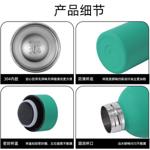 Cross Border Insulated Water <b>Bottle</b> 500Ml Screw Cap Stainless Steel Travel Portable For Outdoor Sports Stainless steel vacuum - Product Image 5
