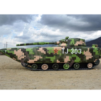 Modèle de char gonflable publicitaire en PVC pour extérieur, char factice gonflable pour entraînement, camouflage amovible