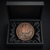 Pièce de monnaie chinoise porte-bonheur personnalisée en cuivre fin 999, avec estampage en relief Fu, médaille commémorative pour commande en gros et collection de cadeaux