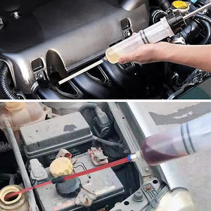 Pompe d'extraction de liquide automobile 200cc, outil manuel de <span class=keywords><strong>vidange</strong></span> d'huile avec 2 tubes d'<span class=keywords><strong>aspiration</strong></span> en PVC de 22 cm - Product Image 6