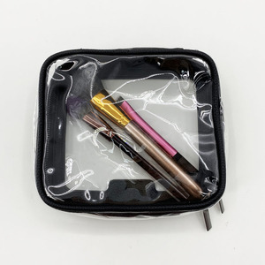 Nuovo arrivo in pelle doppia cerniera in pvc trasparente sacchetto cosmetico di bellezza di trucco di caso - Product Image 6