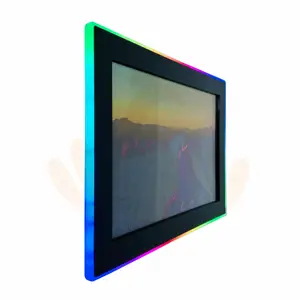 Monitor lcd LED luar ruangan, bezel LED akrilik IR 22 inci sentuhan vertikal