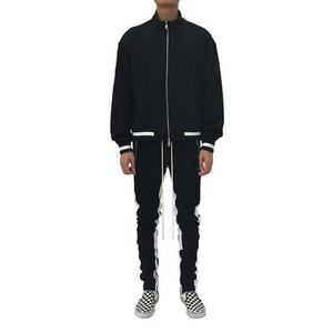 Chaqueta Deportiva Casual Unisex a Rayas, Corte Ajustado, con Cierre, para Hombre, de Poliéster, para Gimnasio, Entrenamiento y Fitness - Product Image 2