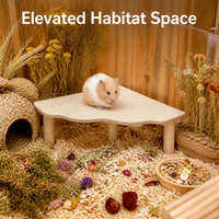 Platform Habitat Hewan Kecil dari Kayu untuk Hamster dan Gerbil