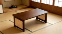 Table Kang pliante rectangulaire de style chinois médiéval en bambou, multifonctionnelle, pour le rangement, table transfrontalière