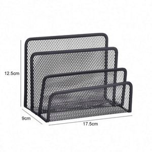 Organizador de Escritorio de Malla Metálica al por Mayor, Soporte para Bolígrafos, Bandeja Multifunción para Archivos, Compra en un Solo Lugar - Product Image 4