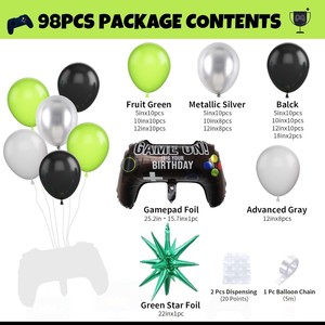 Kit <span class=keywords><strong>de</strong></span> guirnalda <span class=keywords><strong>de</strong></span> <span class=keywords><strong>globos</strong></span> <span class=keywords><strong>con</strong></span> tema <span class=keywords><strong>de</strong></span> videojuegos, 100 Uds., arco <span class=keywords><strong>de</strong></span> <span class=keywords><strong>globos</strong></span> <span class=keywords><strong>de</strong></span> látex gris pizarra verde y negro <span class=keywords><strong>para</strong></span> fiesta <span class=keywords><strong>de</strong></span> <span class=keywords><strong>juegos</strong></span>, suministros <span class=keywords><strong>de</strong></span> cumpleaños <span class=keywords><strong>para</strong></span> niños - Product Image 2
