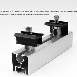 Solar Mounting <b>Bracket</b> <b>Black</b> Side Clamp Anodized Aluminum For Pv Panel Installation - Product Image 3