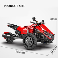 Moule King 23010 APP Contrôle Bombardier Moto Creative MOC Block Modèle Enfants Garçon Assembler Plastique Building Block Toy Set