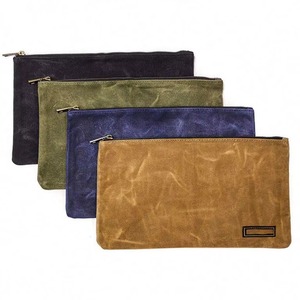 Bolsas de herramientas con cremallera de lona encerada de fábrica BSCI, paquete de 4, bolsa de herramientas táctica, marca OEM - Product Image 1