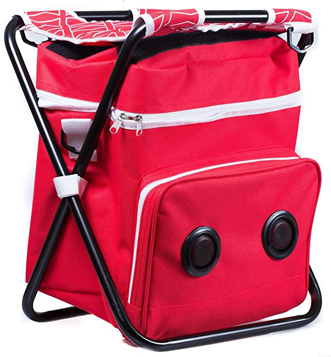 Стул для пикника, изолированная сумка-холодильник со встроенным перезаряжаемым Bluetooth динамиком, Беспроводная складная совместимая сумка