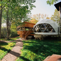 Dôme géodésique moderne de qualité commerciale Bolin, tente quatre saisons imperméable et résistante au vent, maison dôme pour glamping de vacances