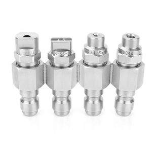 Buse de lavage de voiture Hirohara 1/4 po en acier inoxydable, pistolet de nettoyage haute pression à 4 têtes - Product Image 1