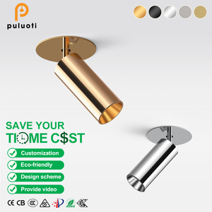 Mini <span class=keywords><strong>spot</strong></span> encastré moderne en aluminium à finition multi-métal, faisceau ultra-étroit 15°, boîtier or rose, pour éclairage de comptoir de bijouterie de luxe - Product Image 1