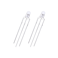 Fabricant Vente en gros Diode diodelée blanche et rouge DIP Led 3mm Anode à cathode commune bicolore diffuse à plat rouge et vert