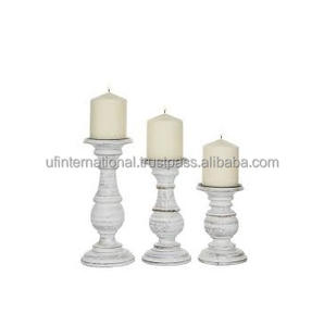 Bougeoir pour travail à la main en bois, porte-bougie de couleur naturelle en bois à vendre avec fait à la main, meilleure qualité - Product Image 5