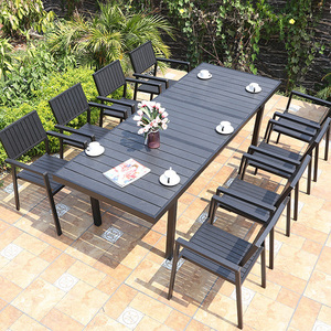 Nuevo Producto 2020, Venta al por Mayor de Fábrica, Juego de <span class=keywords><strong>Mesa</strong></span> de Comedor de Madera y Plástico para Jardín Exterior, 10 Plazas, <span class=keywords><strong>Extensible</strong></span> - Product Image 1
